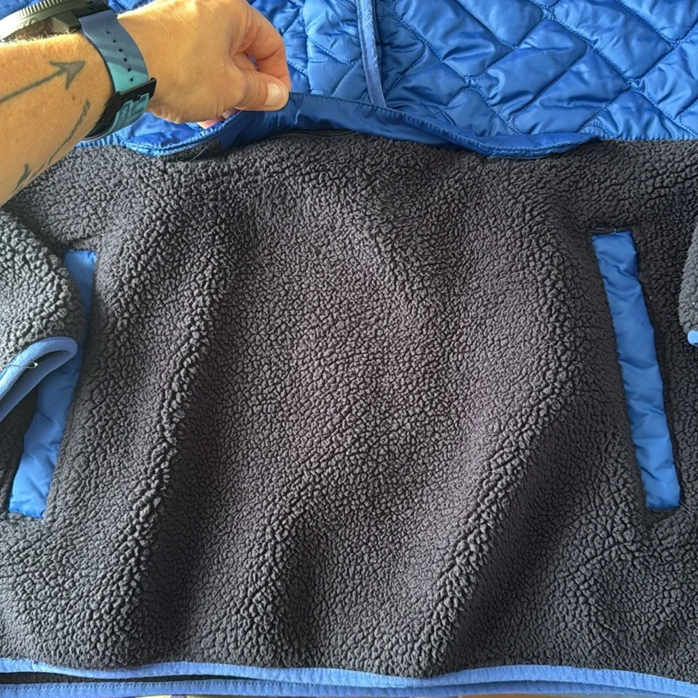 Columbia Women's Sweet View Fleece Hooded Pullover Lapis Blue Dark Nocturnal XL! - Picture 8 of 12